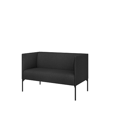 Двухместный диван Pointex Мона (Mona) MNA38520001 черный рогожка
