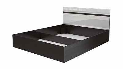 Кровать НЕНСИ без основания 160x200 Венге / Белый глянец
