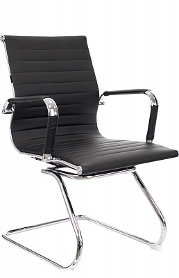 Кресло для посетителей Everprof Leo / Лео CF Экокожа Черный