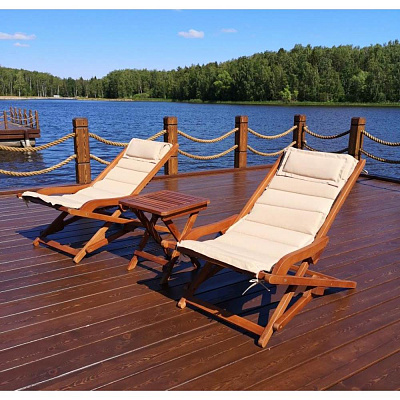 Комплект с креслами и столиком Afina Garden AFM-709A-T133 Beige (2+1) Бежевый