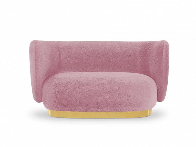 Диван OgogoHome Lucca двухместный розовый 853105
