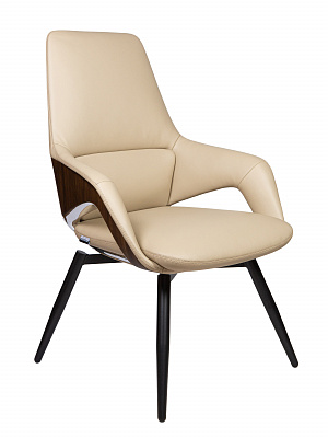 Кресло офисное NORDEN Шопен CF кожа бежевый FK 0005-С beige leather